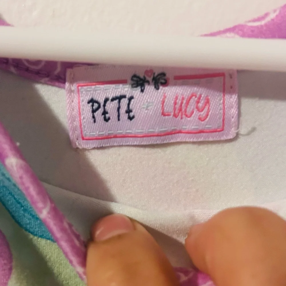 Pete + Lucy Bloomin Blossoms Colorful Kids Dress with Ruffle Sleeves, Size 5.